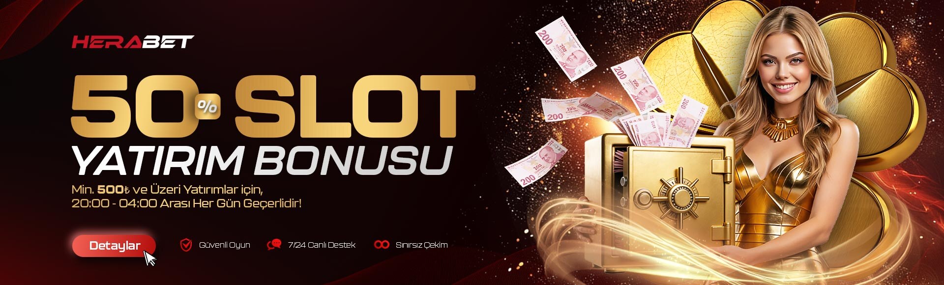 Herabet %50 slot yatırım bonusu
