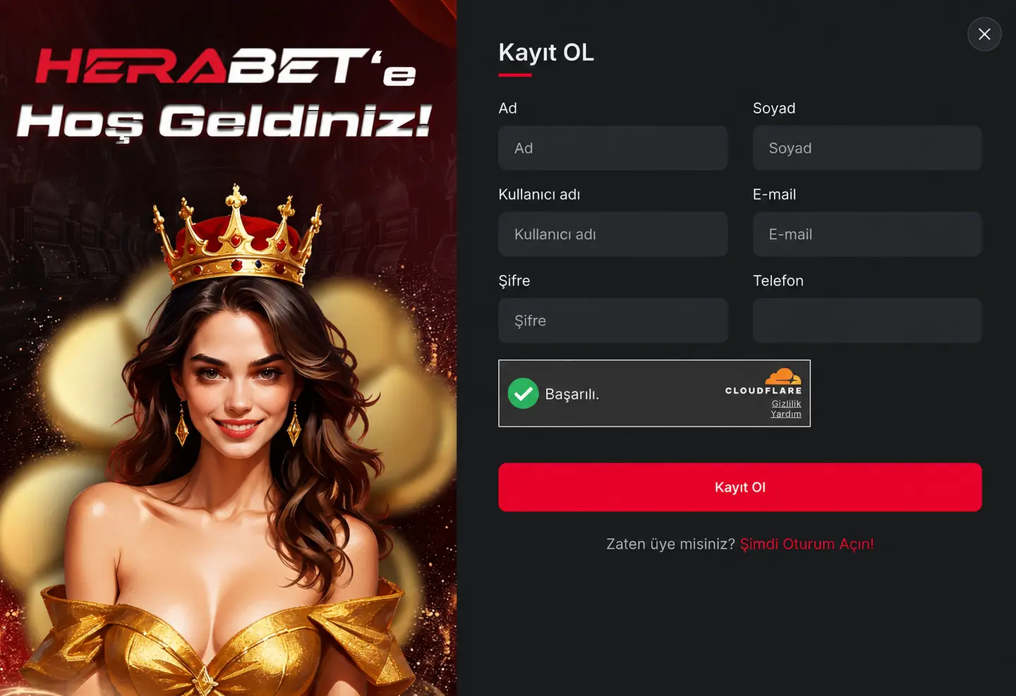 Herabet giriş ekranı ve güncel adres doğrulama